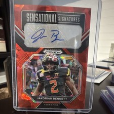 2023 Panini Prizm Draft Picks Jakorian Bennett Sensational Signatures Autograph…