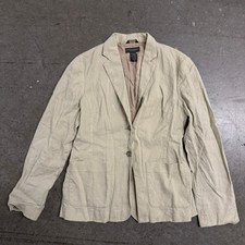 Banana Republic Made in Italy Linen Blend Stretch Blazer Beige Women 6