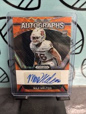 2024 Panini Prizm Draft Picks - Autographs Max Melton #DPA-MMN Orange Wave /75
