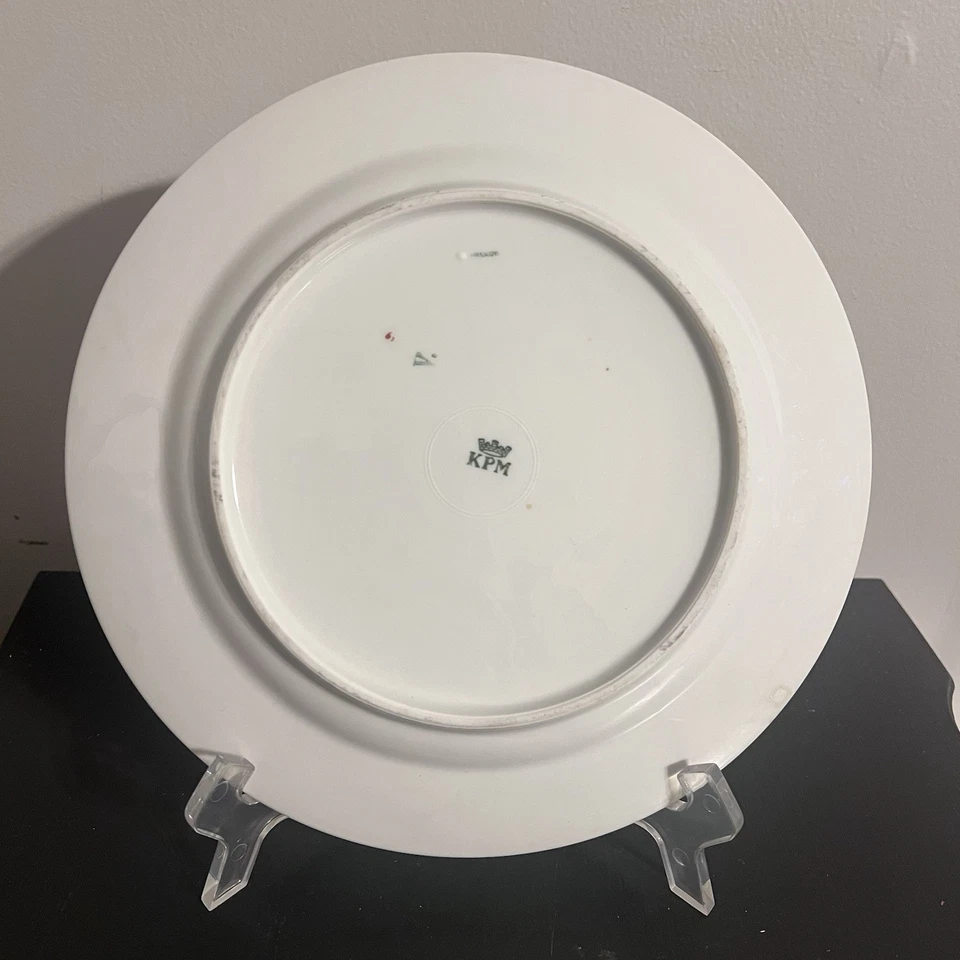 Plato de cena Krister 5 KPM 9 3/4" varios florales dorados Alemania vintage años 30 Foto 3 de 4