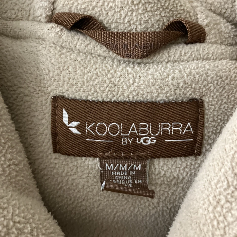 Kookaburra By Ugg 抓绒夏尔巴冬季夹克外套带帽米色 M 码 — 第 4/4 张图片