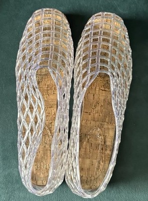 Flat Shoe Women Clear Jelly Mesh Ballet Flats Hollowed out Ballerina 11 Beach