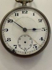 SWISS MADE 15 JEWELS POCKETWATCH - SPARES OR REPAIRS - Broken