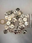 1960P WASHINGTON QUARTER 90% SILVER CH. BU BRILL UNC 40 COIN ROLL TYPE B REVERSE