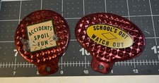 Two Rare License Plate Toppers Schools Out Watch Out Accidents Spoils Fun