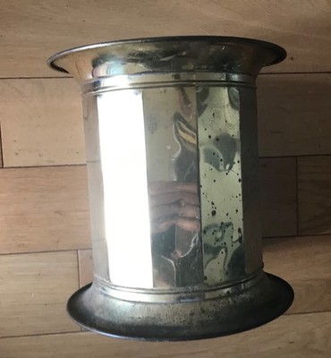 Vintage Messing Coumn Deko Jardinière Pflanztopf Halter - (kleiner Schuppen)