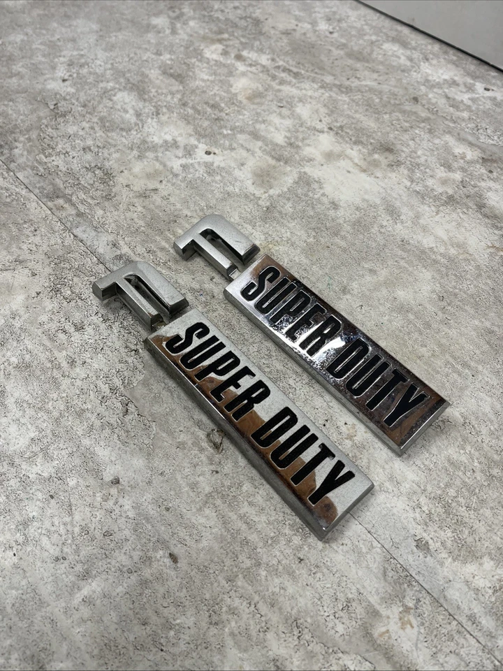 1988-1991 Ford F-Super Duty Fender Emblem Nameplate Logo Set - Image 3 of 4