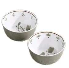 Two (2) Better Homes & Gardens ~ Melamine ~ 2.25 x 4.65 Dip Bowl Set ~ GREY