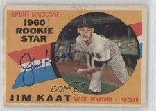 JSA Certified 1960 Topps Sport Magazine Rookie Star Jim Kaat #136 COA HOF 0q3