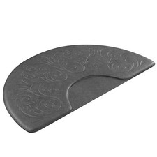 3 x 5 Ft Salon Chair Mat, 5/8'' Thick Anti Fatigue Mat with Semi-Circular Design