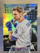2022 Topps Stadium Club Chrome Trea Turner #177 Blue Refractor 199/199 Bookend