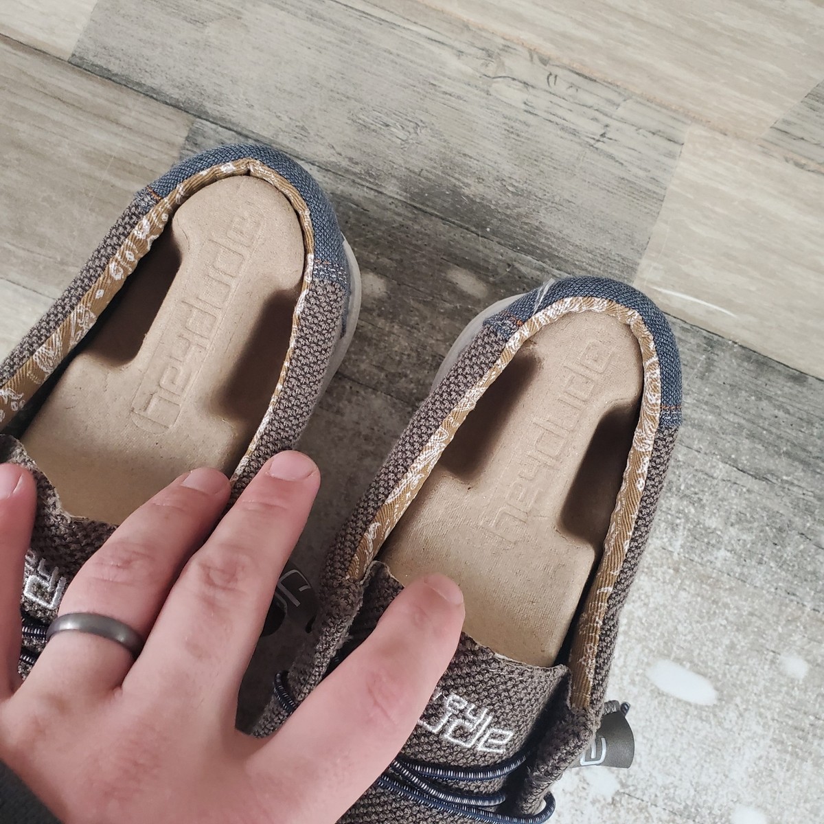 Hey Dude Wally Paisley Mens Size 8 Chocolate White Casual Walking Slip-On Shoes Hey Dude Wally Paisley Mens Size 8 Chocolate White Casual  main image 2