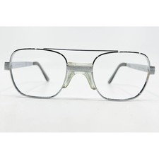 American Optical Safety Glasses Mens Silver Z87 Aviator Double Bridge 145 52-20