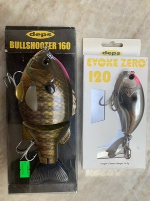 Deps Bullshooter 160 Scum Perch & Deps Evoke Zero 120 Chrome - Lot of Two Lures