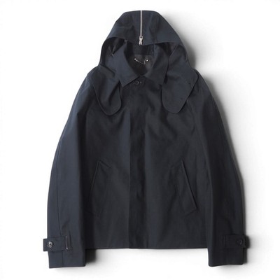 LOUIS VUITTON Damier Pattern Lining Hooded Jacket Dark blue Men EU46 6-AE031