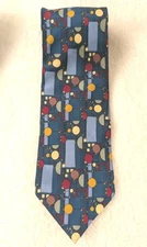 Boelter Milwaukee Italy Silk Tie Frank Lloyd Wright Inspired Geometric Art