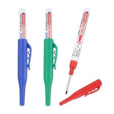 3 Pcs Long Nib Markers 30mm Carpenter Marker Pens Green/Red/Blue