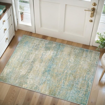 2x3 Washable Rugs for Entryway Small Area Rug, Modern Non-Slip Low Pile Soft ...