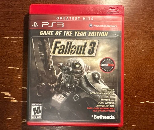 Fallout 3 Game Of The Year Edition PS3 Game- Tested Complete W/ Manual & Poster