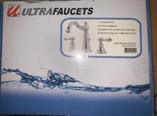 Ultra Faucets UF55113 Sig Collection 2 Handle Faucet Brushed Nickel/PopUp Drain