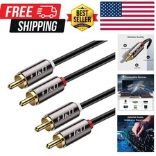 2 RCA M/M Stereo Audio Cable, Gold-Plated 2RCA Male to 2RCA Male Copper Shell...