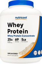 Nutricost Whey Protein Powder, Unflavored, 5 pounds - 5 Pound (Pack of 1) 17.06 per gallon