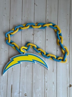 Los Angels Chargers  Logo Oversized Necklace, Pendant Chain ''Bolt Up''