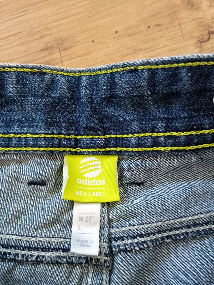 adidas Short en Jean Femme Bleu Casual (EU 36, INT S, W27) - Photo 3/3