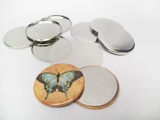 1.75" Metal Flat Back Button Parts 1-3/4 Inch - 100 FREE SHIPPING