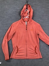 The North Face Fleece Jacket Womens Medium Pink Hooded Zip Pockets Lightweight