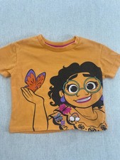 Disney T-Shirt Girls 2T Orange Crew Neck Short Sleeve Encanto Mirabel Print
