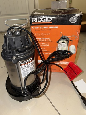 #ad RIDGID 1000RSDS 1 HP Sump Pump 70076 RHD1 Brand New HPB024376 $239.99