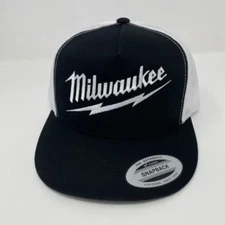 Milwaukee Logo Black White Trucker Hat Cap