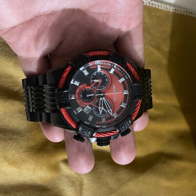 Invicta Bolt 27063 Men's Vampire Red Dial Black Stainless