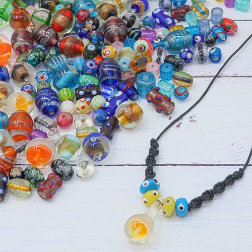 FunWeevz Assorted Glass Beads for Jewelry Making Adults, Large and Small Mix - Picture 12 of 21