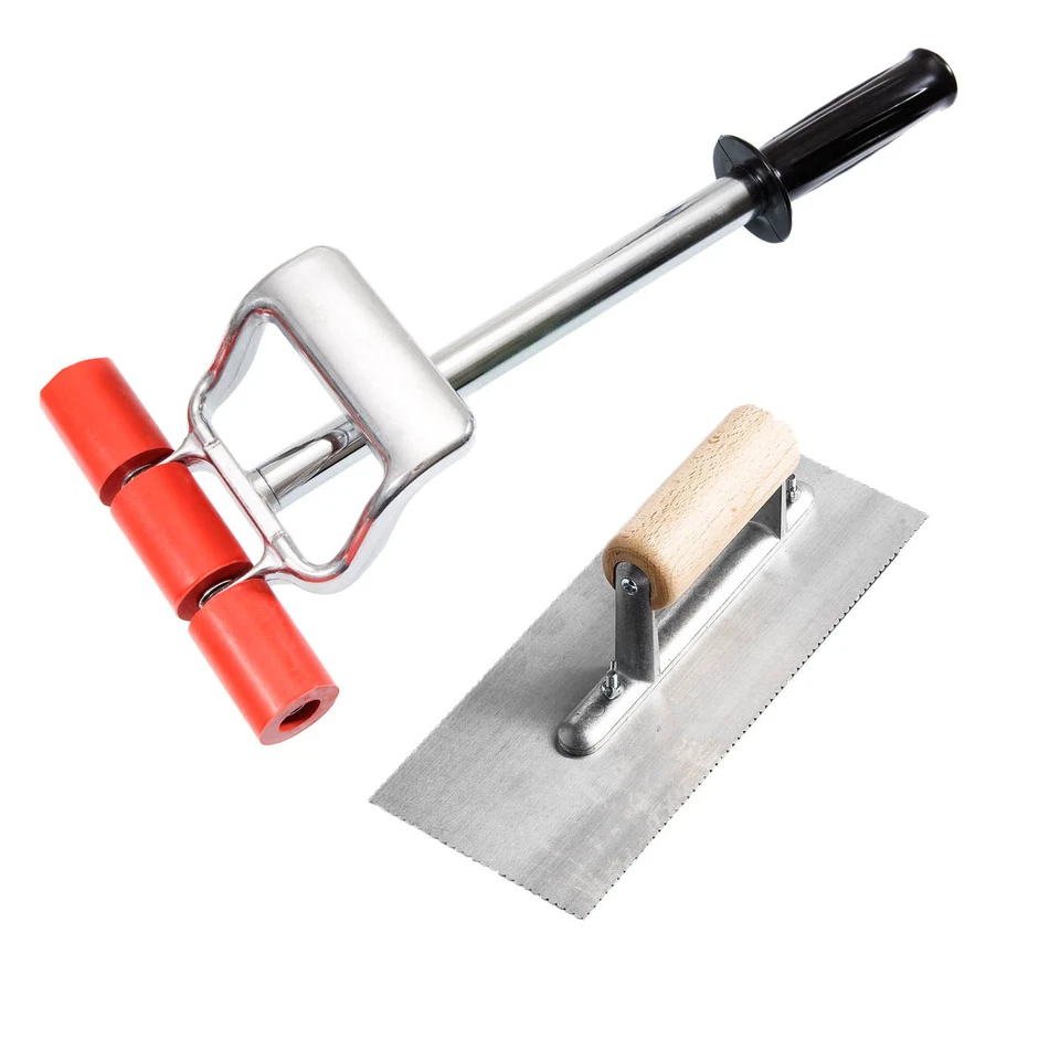 TRADEUNDERLAY Amtico Karndean Ext.Roller & A2 Notched Trowel lino & vinyl roller flooring tool