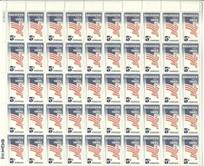 Scott # 1249 ...5 Cents.... Register/Vote....Sheet of 50