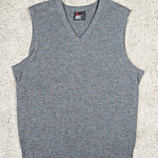 Vintage Robert Bruce Sweater Vest Mens Large Sleeveless V Neck Made in USA