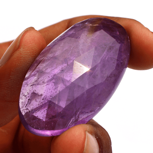 108.45 Cts Natural Ametrine Top Grade 53mmx27mm Oval Rose Cut Untreated Gemstone - Picture 10 of 13