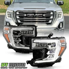 2019-2021 GMC Sierra 1500 w/Halogen Signal LED DRL Headlights Headlamp LH+RH SET