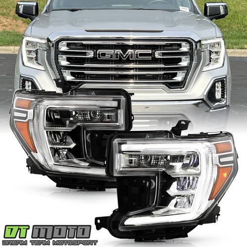 2019-2021 GMC Sierra 1500 w/Halogen Signal LED DRL Headlights Headlamp ...