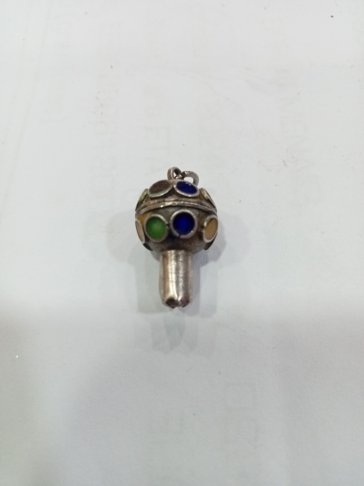 Antique Traditional Berber Solid Silver Pendant A… - image 2