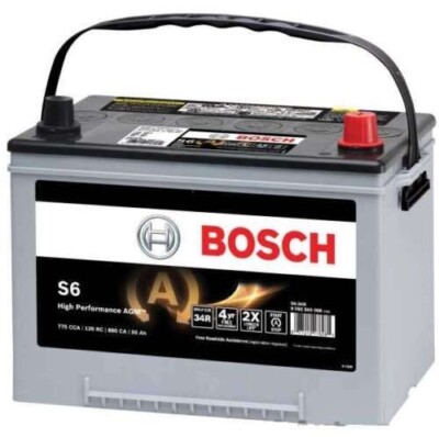 Battery BOSCH AGM Valve Regulated BCI Group 34R CCA 775 120 Reserve Capacity