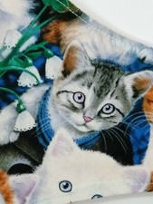 Face Mask Handmade Cute Kitten print Cotton filter pocket Washable Reusable