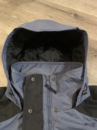 Columbia Double Whammy Womens Hooded Rain Jacket Large Blue Black Vintage 90s - Picture 4 of 12