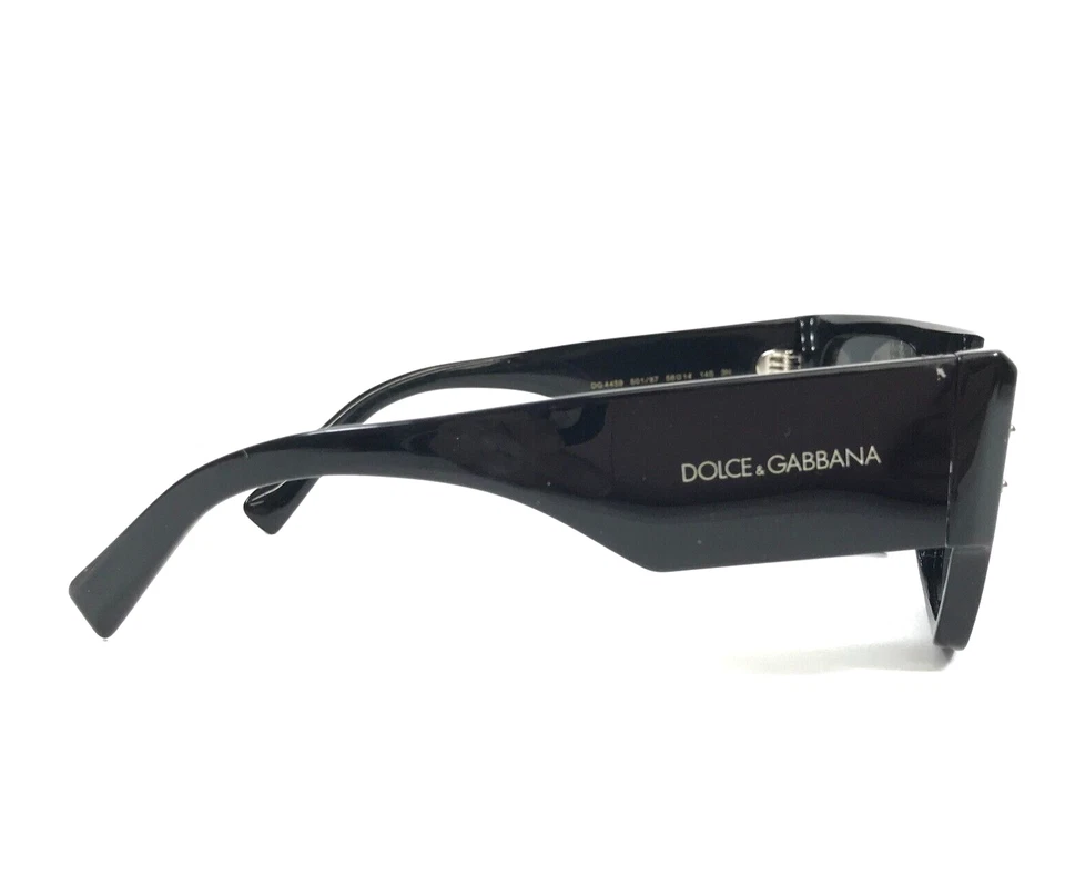 Gafas de sol Dolce & Gabbana DG4459 501/87 marcos cuadrados negros con lentes gris oscuro Foto 4 de 4