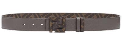 Fendi FF Logo Reversible Leather Canvas Belt Fendi - 3.5cm Reversible Leather and Logo-Print Canvas Belt  main image 3