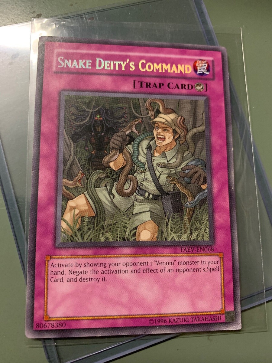 1x Yugioh Snake Deity's Command Trap Card Secret Rare Misprint VLP