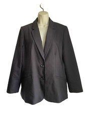 Chico's Blazer Jacket sz 2 NWT 129 City Chick Black Elegant Polka Dots Lining