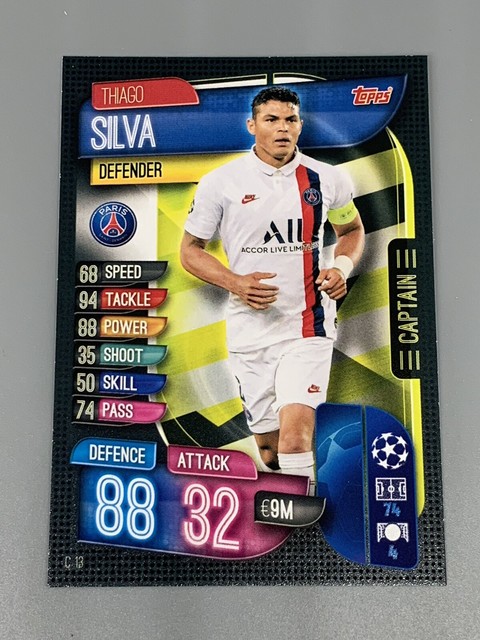 Thiago Silva 2019-2020 Topps Match Attax Champions League ...